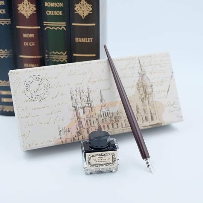 hhhouu Calligraphy Set for Beginners Quill Pen and Ink Set Fancy Pens - Image 3