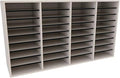 AdirOffice Wooden Adjustable Literature Organizer, 36 Compartment Office Mailbox by AdirOffice