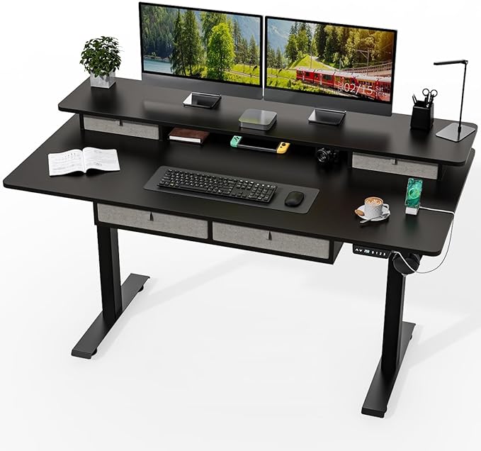 Kingant 63 x 30 Inch Electric Standing Desk by KINGANT