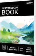 Watercolor Paper Pad, 140lb/300gsm Artist Painting Drawing Paper Book, Art by Hapikalor