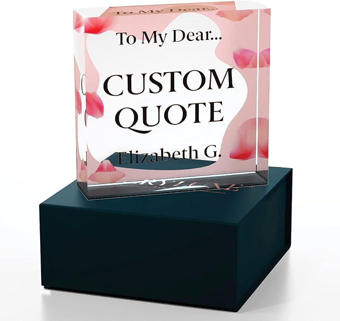 Personalized Gifts, Custom Quote Block Letter Board, Crystal-Clear Acrylic - Image 3