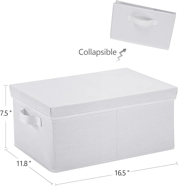 HOONEX Storage Bins with Lids for Organizing, Storage Boxes with 2 Carrying - Image 7