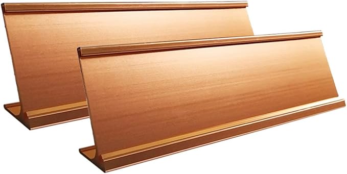 2" x 8" Aluminum Desk Name Plate Holder, Office Business Desk Sign Holder by Unknown