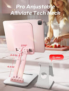 LISEN Pink Desk Accessories for iPad Office Supplies Desk Decor for Women - Image 4