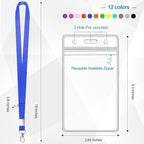 12 Pack Cruise Lanyard with ID Card Holder Colorful Lanyard with Waterproof ID - Image 2