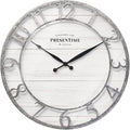 Presentime & Co 21" Farmhouse Series Wall Clock, Shiplap Style, Raised 3D by Presentime