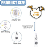 Badge Reel Retractable with ID Clip Goose Badge Reel Holder Funny Cute Acrylic - Image 2