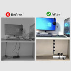 Ulinca Cable Management Under Desk, Enhanced Wire Holder. Cord Organizer - Image 8
