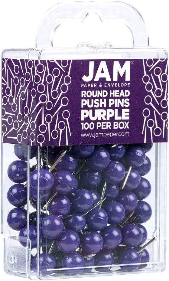 JAM PAPER Colorful Push Pins - Image 2