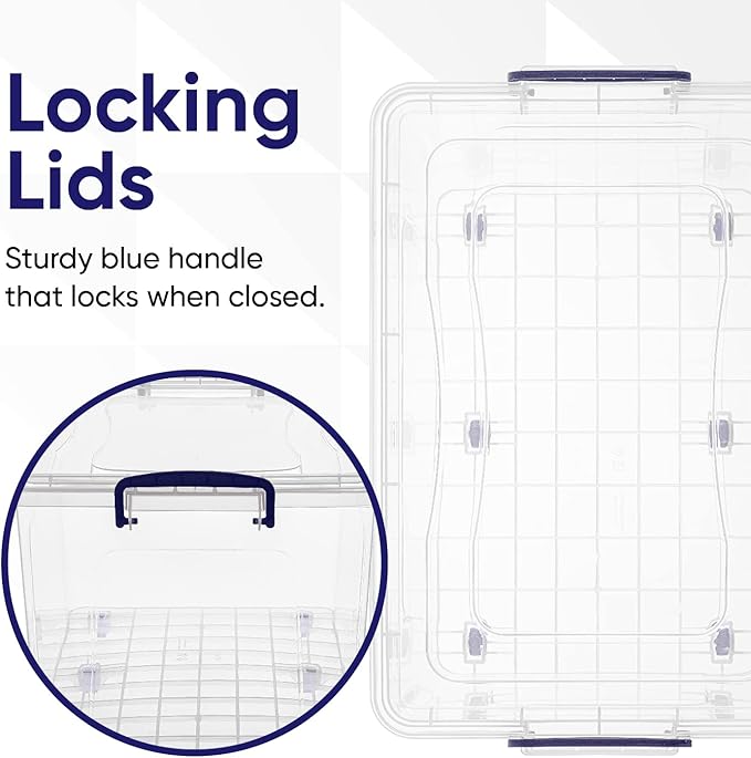 Superio Storage Bins with Lids, Stackable Totes, BPA Free, Odor Free, Organizer - Image 5