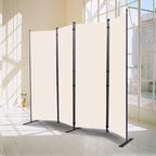CHOSENM Room Divider, 4 Panel Folding Privacy Screens - Image 6