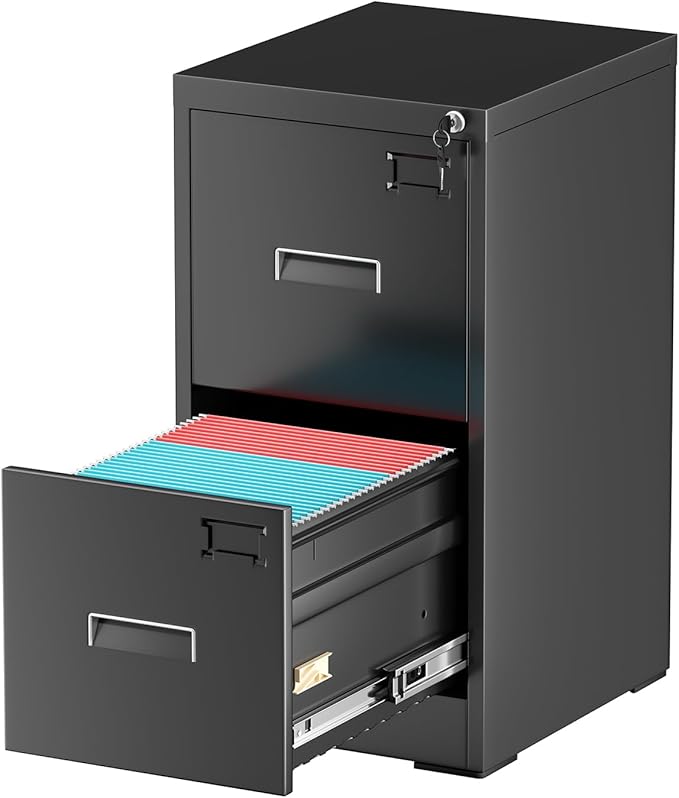 INTERGREAT 2 Drawer File Cabinet, Lockable Vertical File Office Cabinet by INTERGREAT