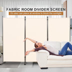 Room Divider 6FT Folding Privacy Screens, 3 Panel Partition Room Dividers - Image 3