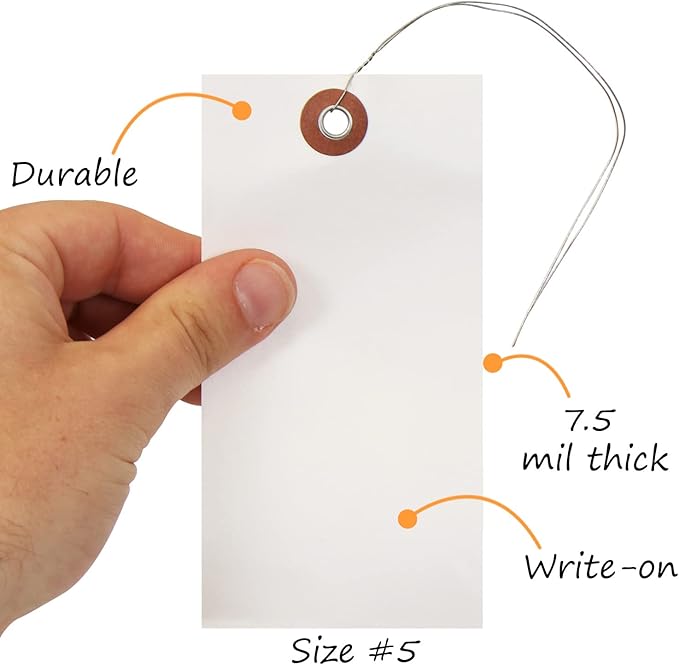 SmartSign Blank White Shipping Tags - Image 3