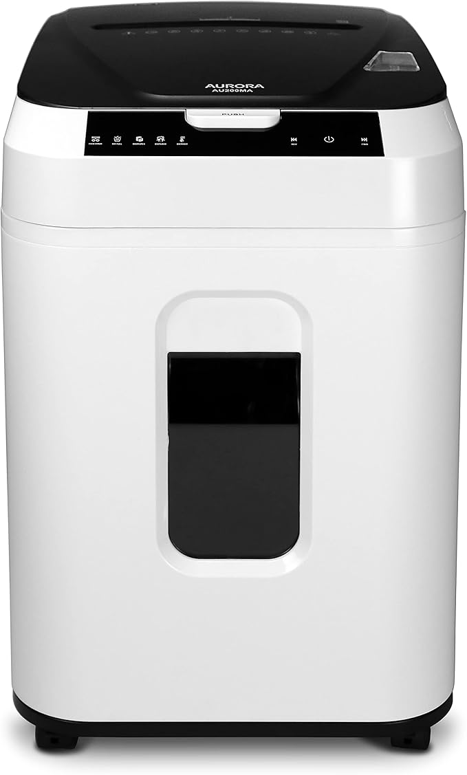Aurora Commercial Grade 200-Sheet Auto Feed High Security Micro-Cut Paper - Image 7