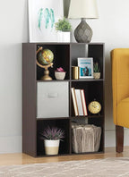 Whitmor 6 Cube Bookcase, 3 Tier Stackable MDF Bookself, Open Storage Display - Image 2