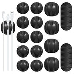 16Pack Black Desk Cable Management, Adjustable Cord Organizer Cable Clips by Unknown