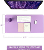 YSAGi Non-Slip Leather Desk Pad, Waterproof Laptop Computer Desk Keyboard Mat - Image 2