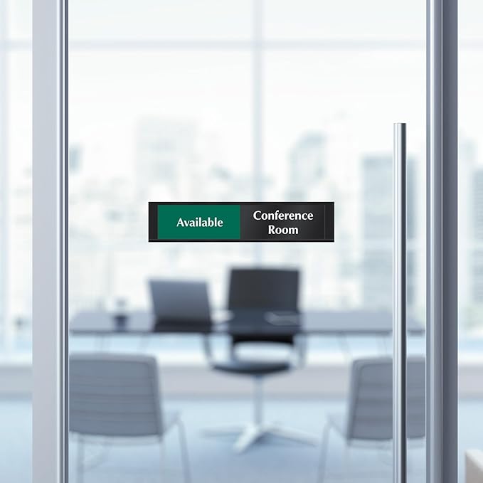 SmartSign Conference Room Door Sign Meeting In Progress/Available Door Slider - Image 6