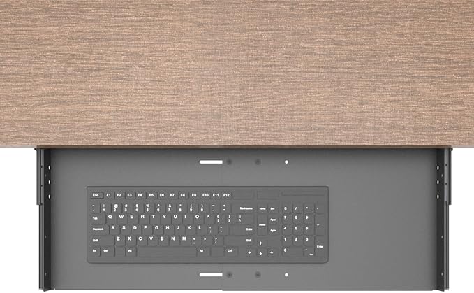 JINGCHENGMEI Sliding Keyboard Tray Under Desk, Pull-Out Keyboard and Mouse Tray - Image 3