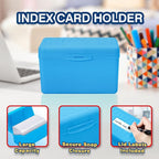 H4D 3x5 Index Card Holder with 100 Heavyweight Ruled Index Cards and 25 Plastic - Image 3