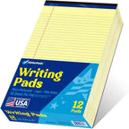 WritePads Legal note pads 8.5"x14" Legal Pads, Wide Ruled, Canary Paper by WritePads