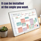 Adjustable Desktop Stand, White Detachable Desk Mount Holder with Baffle Stable Frame Base Replacement for Calendar Max 27in