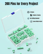 Uniclife 200 Pcs Thumb Tacks for Wall, Decorative Push Pins, Cute Thumbtacks - Image 6