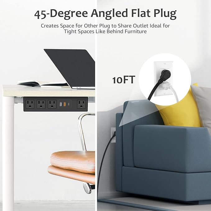 HHSOET Under Desk Power Strip - Image 6