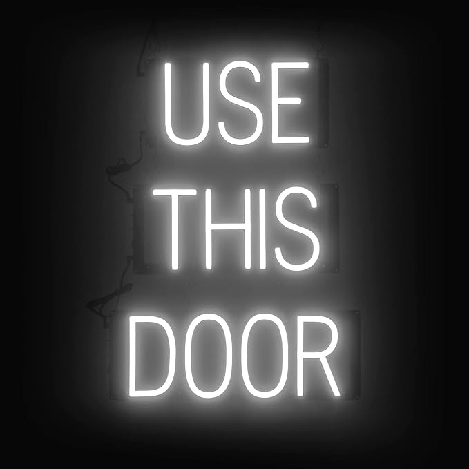 SpellBrite USE THIS DOOR Sign | Directional Sign by SpellBrite