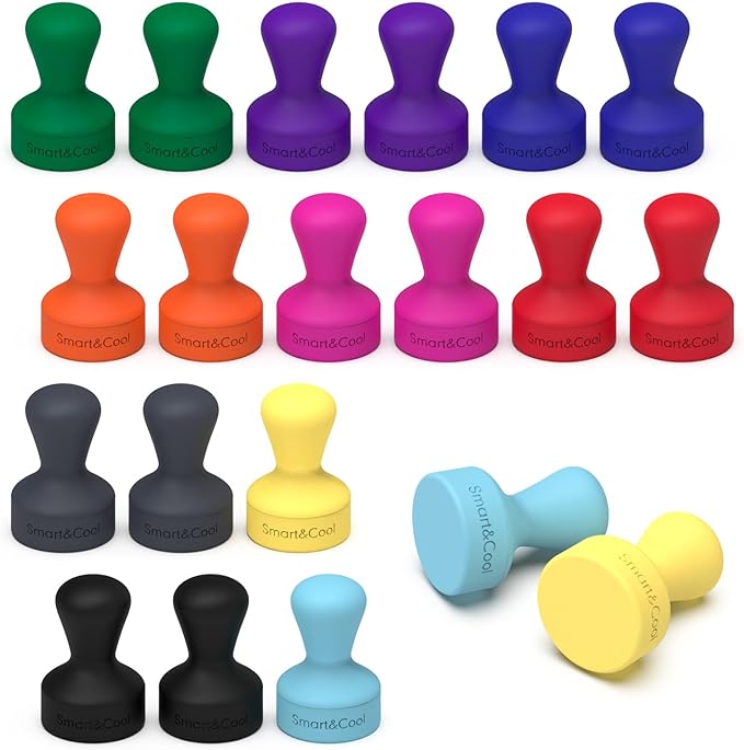 SMART&COOL Silicone Anti Scratch Push Pin Refrigerator Magnets, Thumbtack by SMARTCOOL