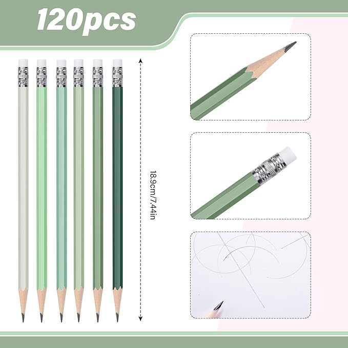 TecUnite 120 Pcs #2 HB Pencils - Image 3