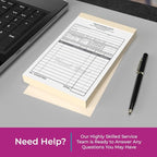 Custom 4.25" x 7" Carbonless NCR Books in 2-Part Duplicate Invoices, Work Orders - Image 2