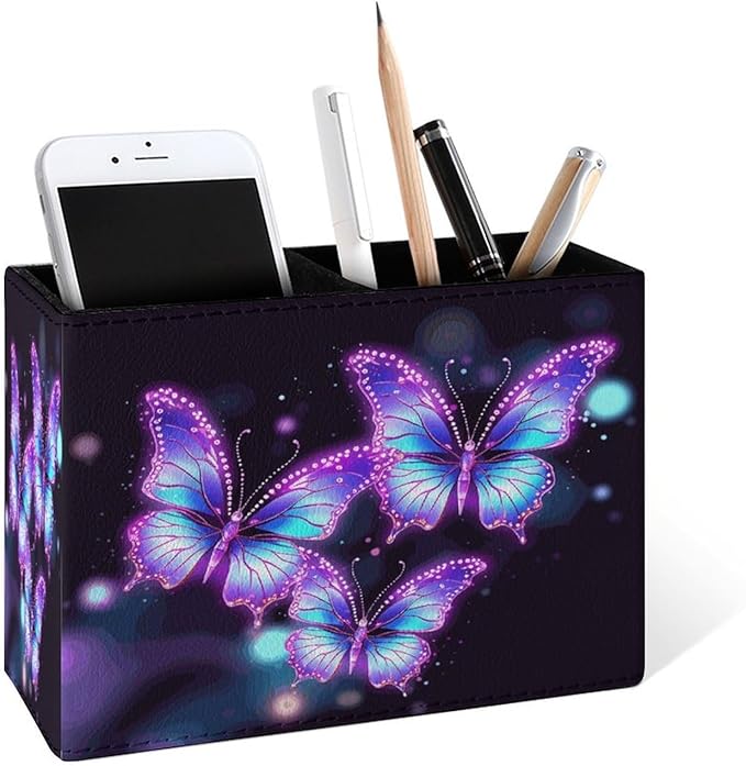 Famame Flying Butterflies Purple Pencil Holder by Famame