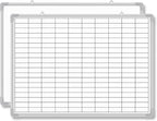 Lined Whiteboard Blank Grid Aluminum Frame Dry Erase Board Reusable Wall
