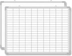 Lined Whiteboard Blank Grid Aluminum Frame Dry Erase Board Reusable Wall by Unknown