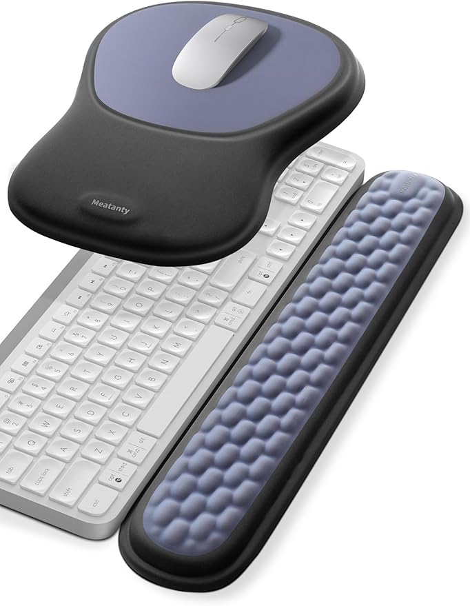 meatanty Keyboard and Mouse Wrist Rest Set, Ergonomic Wrist Pad Support by Meatanty