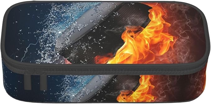HKHEHOP Hockey Sport Pencil Case Big Capacity Storage Pencil Pouch Stationery - Image 2