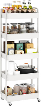 Sywhitta 5-Tier Plastic Rolling Utility Cart - Image 9