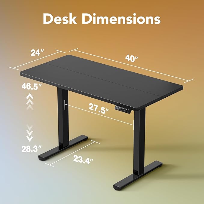 HUANUO Electric Standing Desk, 55 x 24 Inch Height Adjustable Computer Desk - Image 2