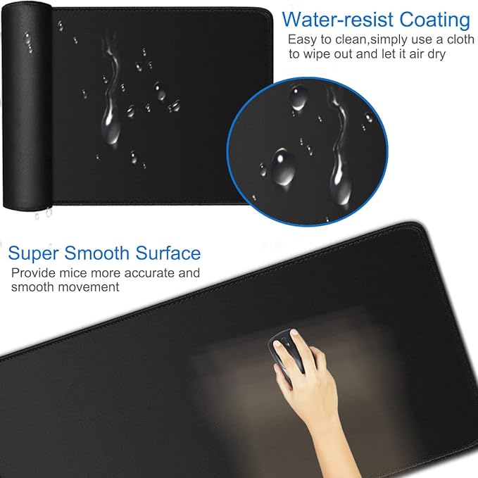 Large Gaming Mouse Pad, 31.5x15.7 inch Large Extended Computer Keyboard Mouse - Image 4