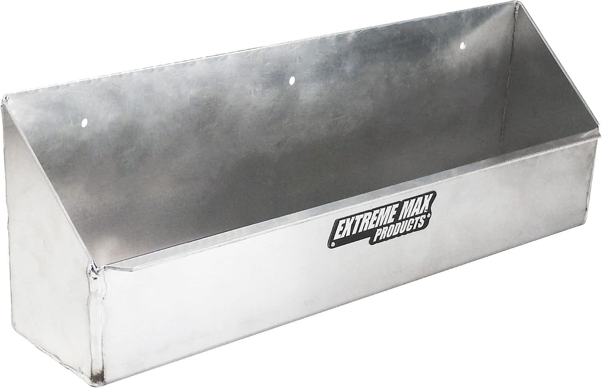 extreme max 5001.6071 aluminum aerosol storage shelf organizer shown in use