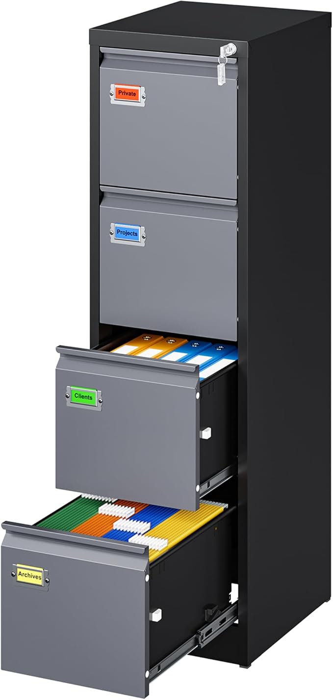 PEUKC 4 Drawer File Cabinet, Vertical Filing Cabinets by PEUKC