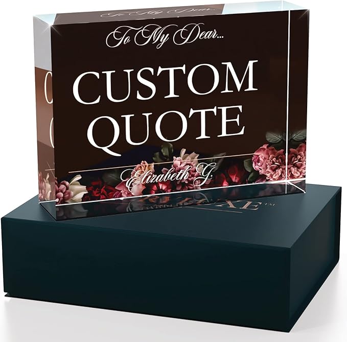 Personalized Gifts, Custom Quote Block Letter Board, Crystal-Clear Acrylic - Image 3