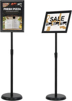 VAIIGO 8.5 x 11 Inch Adjustable Pedestal Sign Poster Stand, Heavy Duty Floor - Image 9