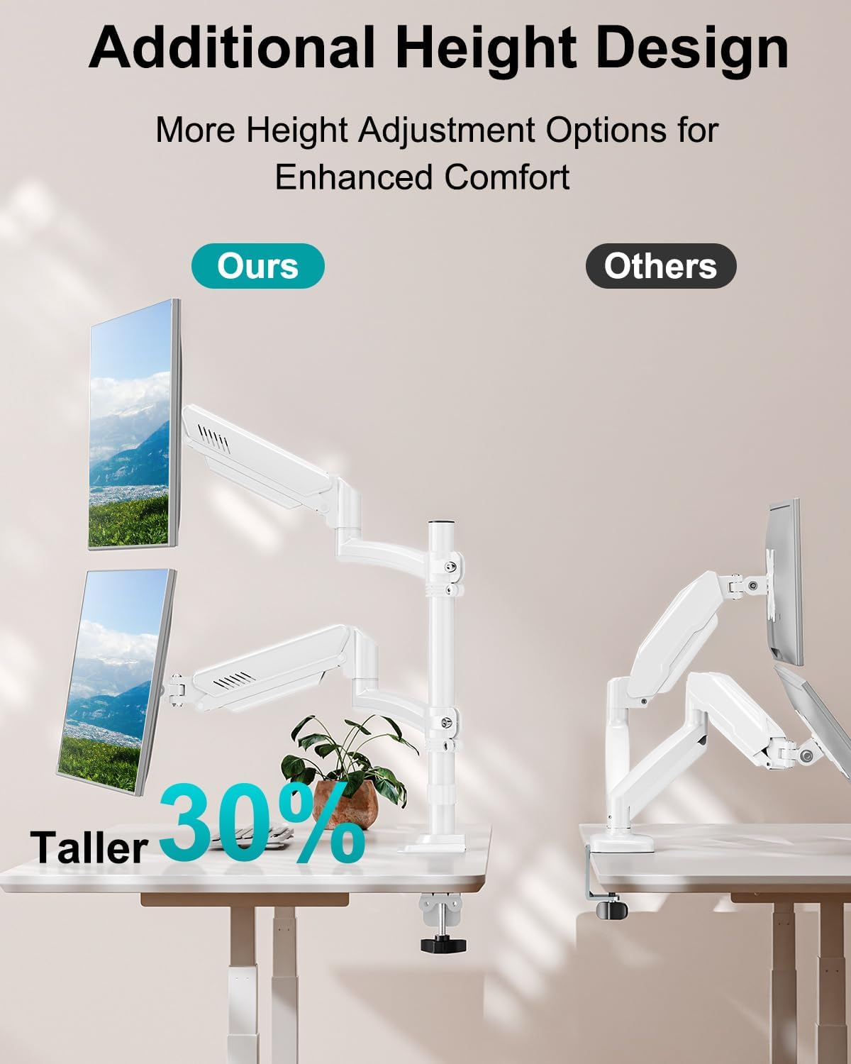 Dual Monitor Stand for 2 Screens up to 32 inch, Vertical Stacked Dual Monitor...