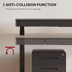 SANODESK Standing Desk with Drawer, Electric Height Adjustable Home Office Desk - Image 7