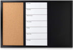 Navaris Combination Board Cork/Whiteboard/Chalkboard - Image 5