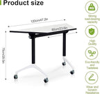 Foldable Conference Room Tables, Flip Top Mobile Training Table, Modern Meeting - Image 2