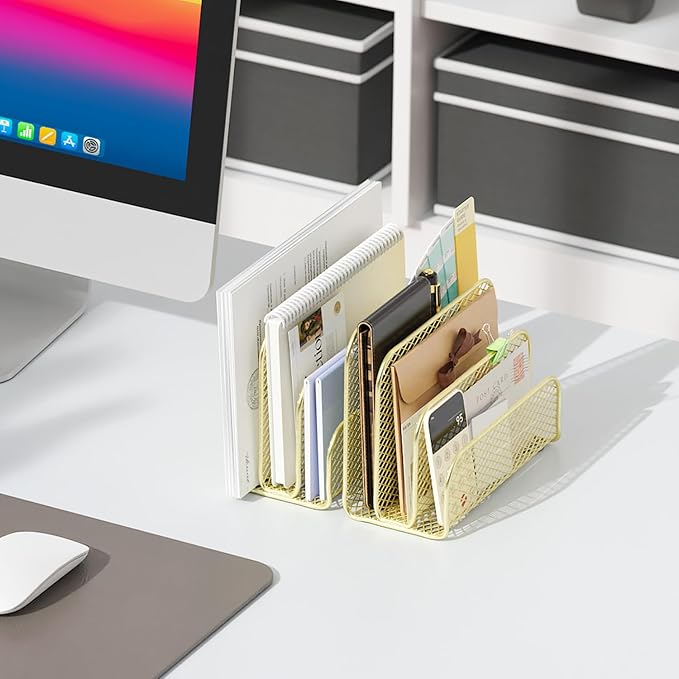 gianotter Mail Organizer Countertop, Metal File Holder - Image 7